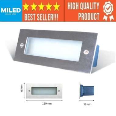 LAMPU DINDING TANGGA LED INWALL 3 WATT 3W PENERANGAN ANAK TANGGA KACA FROST