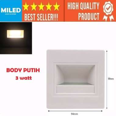 LAMPU DINDING TANGGA LED INWALL 3 WATT 3W PENERANGAN ANAK TANGGA PUTIH KOTAK