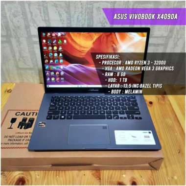 Laptop Asus VivoBook X409DA Amd Ryzen 3 3200U Ram 8/1Tb Radeon Vega 3