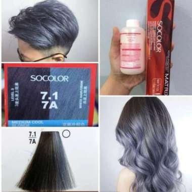 matrix cat rambut pewarna rambut socolor 7.1/7A