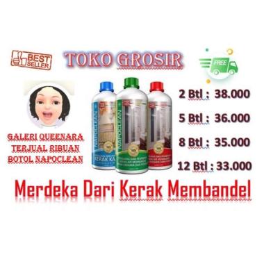 NAPOCLEAN Grosir 1liter Ready Stock Heavy Duty (Merah),Strong (Hijau), dan Biru biru