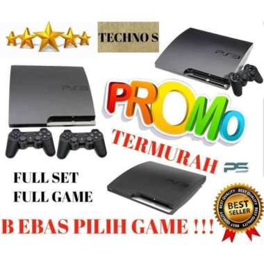 PS3 Slim 120GB - 160GB - 250GB - 320GB - 500GB Fullset Lengkap 250GB