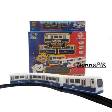 Kereta Mainan MRT dan LRT Train and Track Multicolor