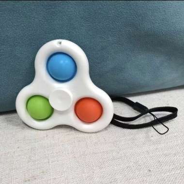 Mainan Pop It Spinner Fidget Pop It 3 Pop It Putih