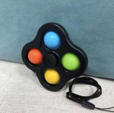 Mainan Pop It Spinner Fidget Pop It 4 Pop It Hitam