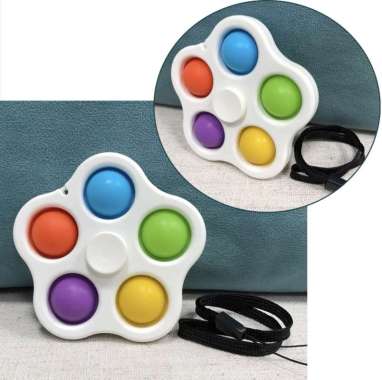 Mainan Pop It Spinner Fidget Pop It 5 Pop It Putih