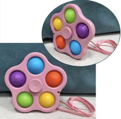 Mainan Pop It Spinner Fidget Pop It 5 Pop It Pink