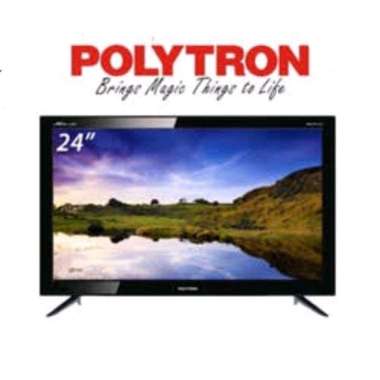 TV POLYTRON LED 24 INCH Garansi 5 tahun TV + PAKING KAYU