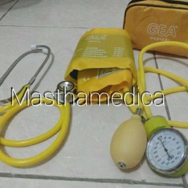 Paket Stetoskop Stetos + Tensimeter Tensi Yellow Kuning GEA ABN + Tas