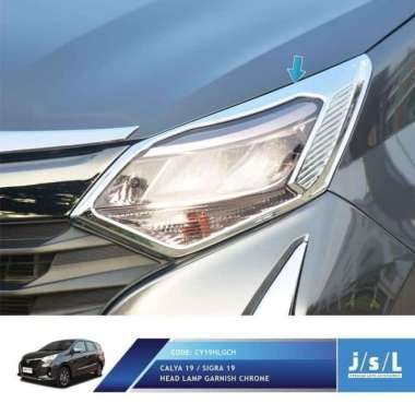 Headlamp Garnish Garnis Depan Calya 2019 Chrome Silver