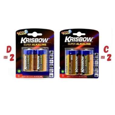 Krisbow baterai/batre Type C/D isi 2 - Krisbow, C C