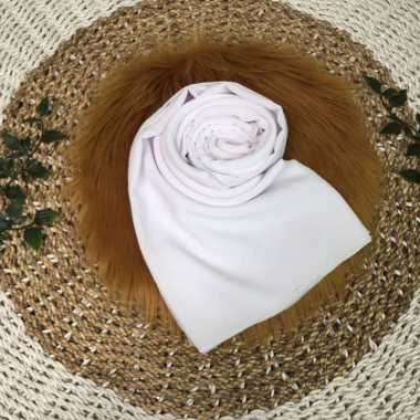 Pashmina Ceruti Milyarda Hijab putih bersih