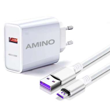 AMINO 3A 18W Qualcomm QC3.0 Fast Charger 4A Type C USB Kabel Micro USB Quick Charger Adaptor Ori AMI