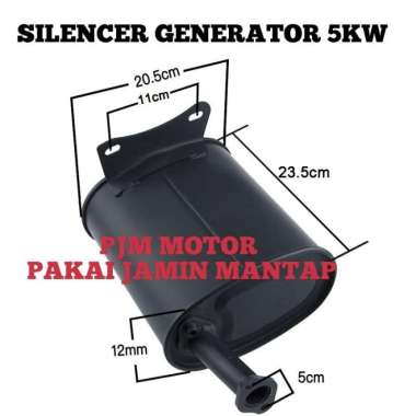 MUFFLER SILENCER KNALPOT MESIN GENSET GX270 GX390 5KW 6KW 5000 6000 W