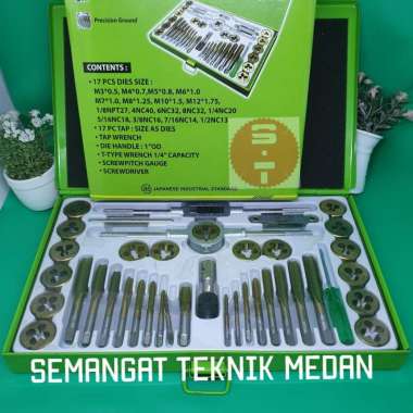40PCS MATA HAND TAP TAPS AND DIE DIES SENAI DRAT SET 40 PCS TEKIRO