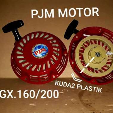 Recoil Starter Kap Engkol Mesin Honda Gx160 Gx200 Model Plastik