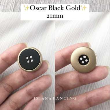 Kancing 4 Lubang Unik Gold Silver Kancing Blazer - Oscar Black Gold