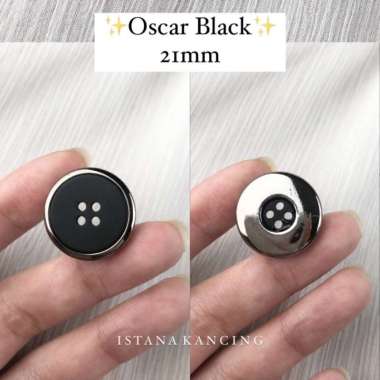 Kancing 4 Lubang Unik Gold Silver Kancing Blazer - Oscar Black Silver