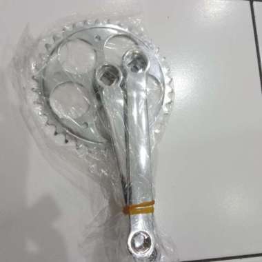 Crank gear sepeda 36 T Poutelus Chrome as kotak