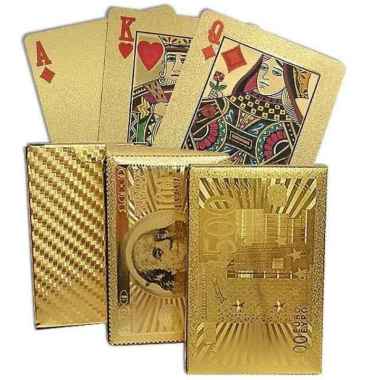 Kartu Remi Emas - Gold Golden Poker Waterproof Playing Card Set GOLD