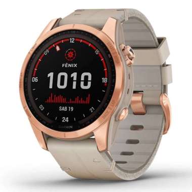 JAM TANGAN GARMIN SMARTWATCH PRIA SMARTWATCH FENIX7S SPPH ROSE GOLD TIW LIME STONE GPS SEA FENIX7S J