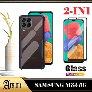 PROMO Case SAMSUNG M33 5G Transparan Softcase Casing SAMSUNG M33 5G Paket 2IN1 2IN1 SAMSUNG M33 5G H