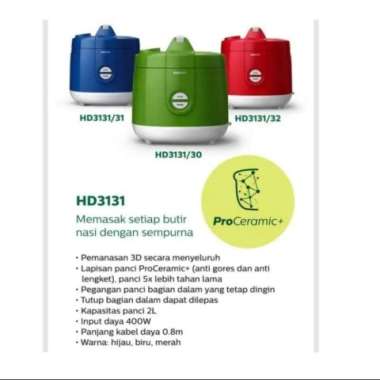 rice cooker Philips HD 3131 2 liter 400 watt