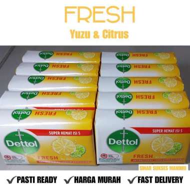 Promo Harga Dettol Bar Soap Fresh per 5 pcs 100 gr - Blibli