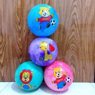 Bola karet 9" pompa / mainan bola karet karakter