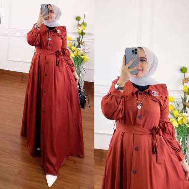 JESLA FASHION KAMILA DRESS WD SHAKILLA BAJU GAMIS TERBARU SIMPLE DRESS CASUAL BAJU WANITA MUSLIM TER