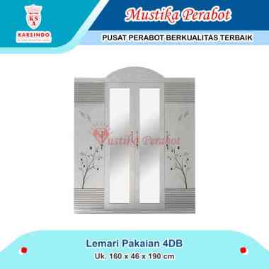 Lemari Pakaian Besi 4 Pintu Swing 4DB Karsindo