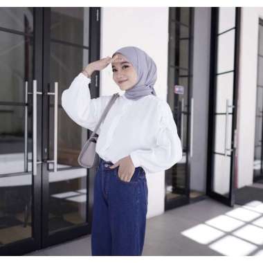 SANI YEMI OUTFIT SELEBGRAM TOP / KEMEJA SERUT CRINKLE AIRFLOW ATASAN BAJU WANITA / BLOUSE KEMEJA TAL