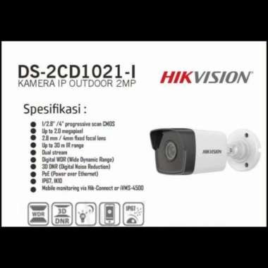 Ipcam Hikvision DS-2CD1021-I 2MP H265+ Outdoor