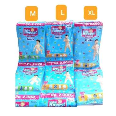 pampers Baby Happy Pants L 3 Renceng