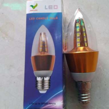 lampu led candle e 14 bohlam hias cahaya putih e14