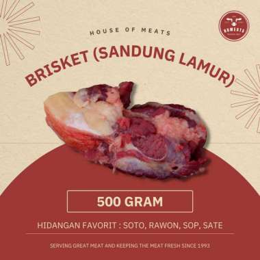 Daging Sapi Segar Sandung Lamur Brisket Fresh 500 Gram