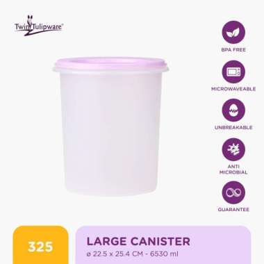 Toples Twin Tulipware Large Canister 6530 ML Vio