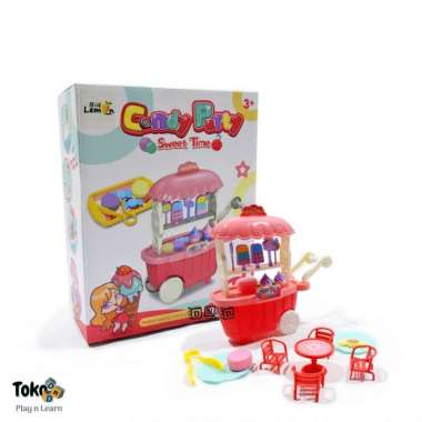 Mainan Anak Candy Party Sweet Time Cafe Tenda Penjual Permen Es Krim