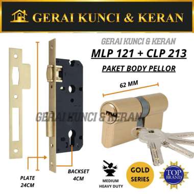 PALOMA MLP 121 CLP 213 PAKET BODY SLOT KUNCI PINTU KUPU TARUNG PELLOR GOLD