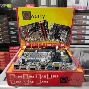 MOTHERBOARD Qwerty H81 LGA 1150 Mainboard H81 S1150 Garansi resmi