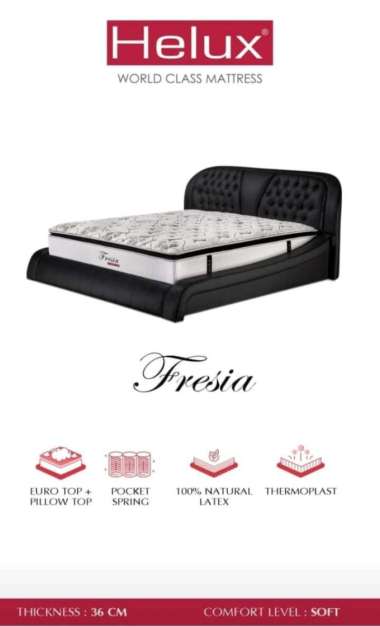 Spring Bed Latex New Fressia By Helux Beds - Fullset 180 x 200
