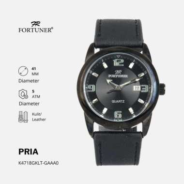 Fortuner Jam Tangan Pria Analog Casual Water Resistant Kulit Bevan SILVER
