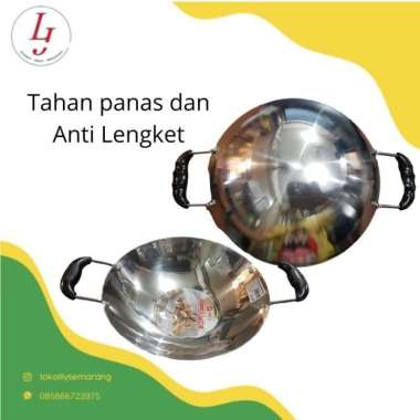 Wajan Viera Stainless Steel Wok 28 Viera 28