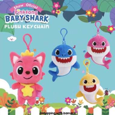 Pinkfong Baby Shark Plush Keychain / Gantungan Kunci Boneka Pinkfong
