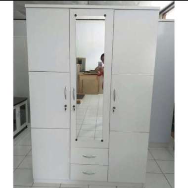 lemari pakaian pintu 3 putih lemari baju minimalis