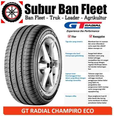 GT Radial 165/70 R13 Tipe Cahmpiro eco Ban Mobil Toyota Starlet