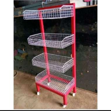 Rak ciki toko pakai roda merah
