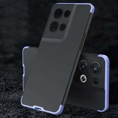 Premium Silicone Dual Hybrid Case Oppo Reno 8 | 8 Pro 5G Reno 8 Pro 5G Black Purple
