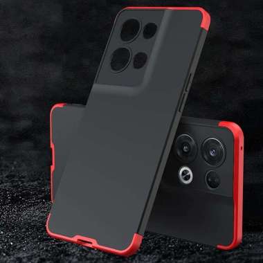 Premium Silicone Dual Hybrid Case Oppo Reno 8 | 8 Pro 5G Reno 8 5G Black Red