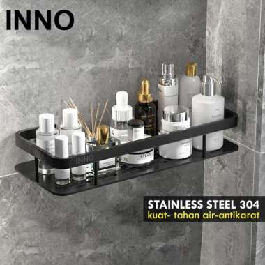 INNO Rak Sabun Kamar Mandi Dinding Stainless TERBAIK HITAM